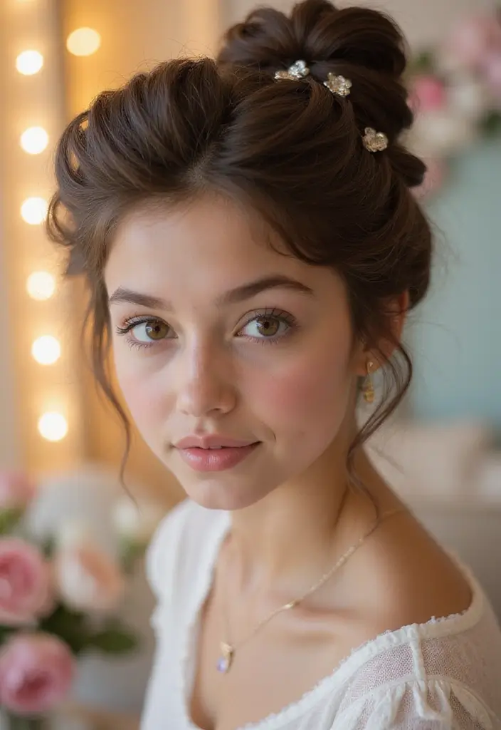 27 Stylish Hairstyles and Haircuts for Teenage Girls Trending Now 23 27 Stylish Hairstyles and Haircuts for Teenage Girls Trending Now - 23. Elegant Updo