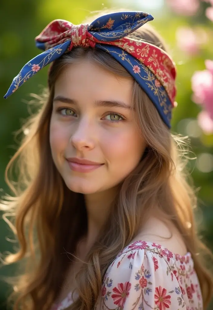 27 Stylish Hairstyles and Haircuts for Teenage Girls Trending Now 24 27 Stylish Hairstyles and Haircuts for Teenage Girls Trending Now - 24. Chic Headscarf