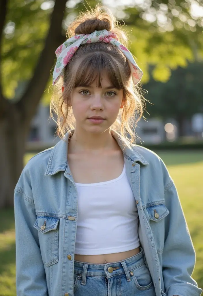 27 Stylish Hairstyles and Haircuts for Teenage Girls Trending Now 3 27 Stylish Hairstyles and Haircuts for Teenage Girls Trending Now - 3. Messy Bun with a Twist