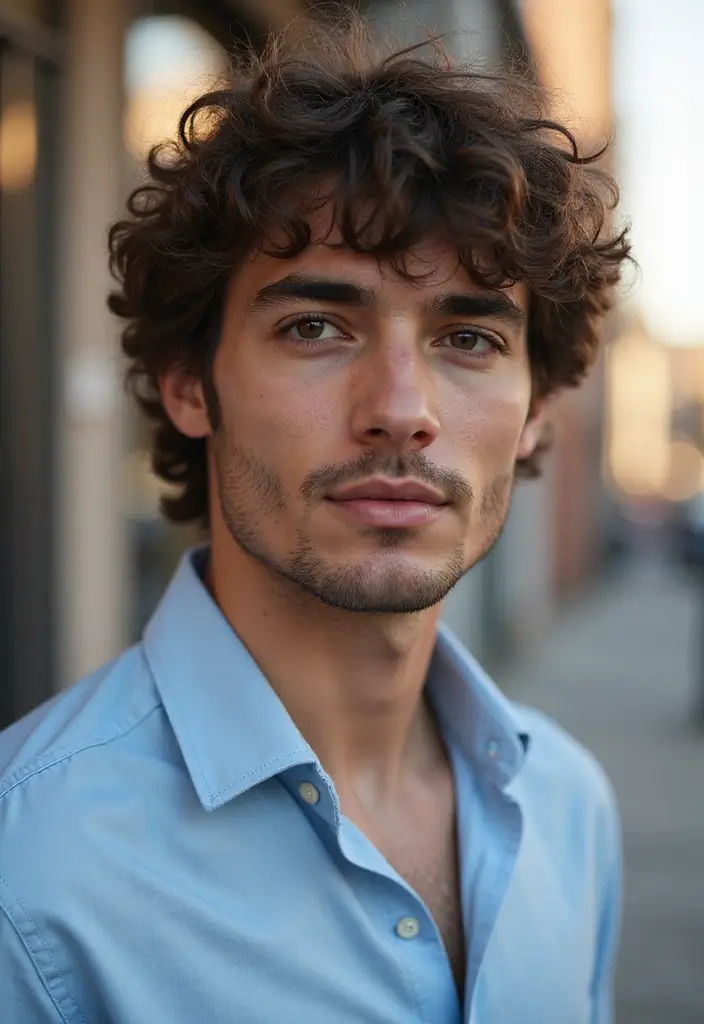 28 Hairstyles for Big Foreheads Male That Balance Proportion 16 28 Hairstyles for Big Foreheads Male That Balance Proportion - 16. Curly Bangs