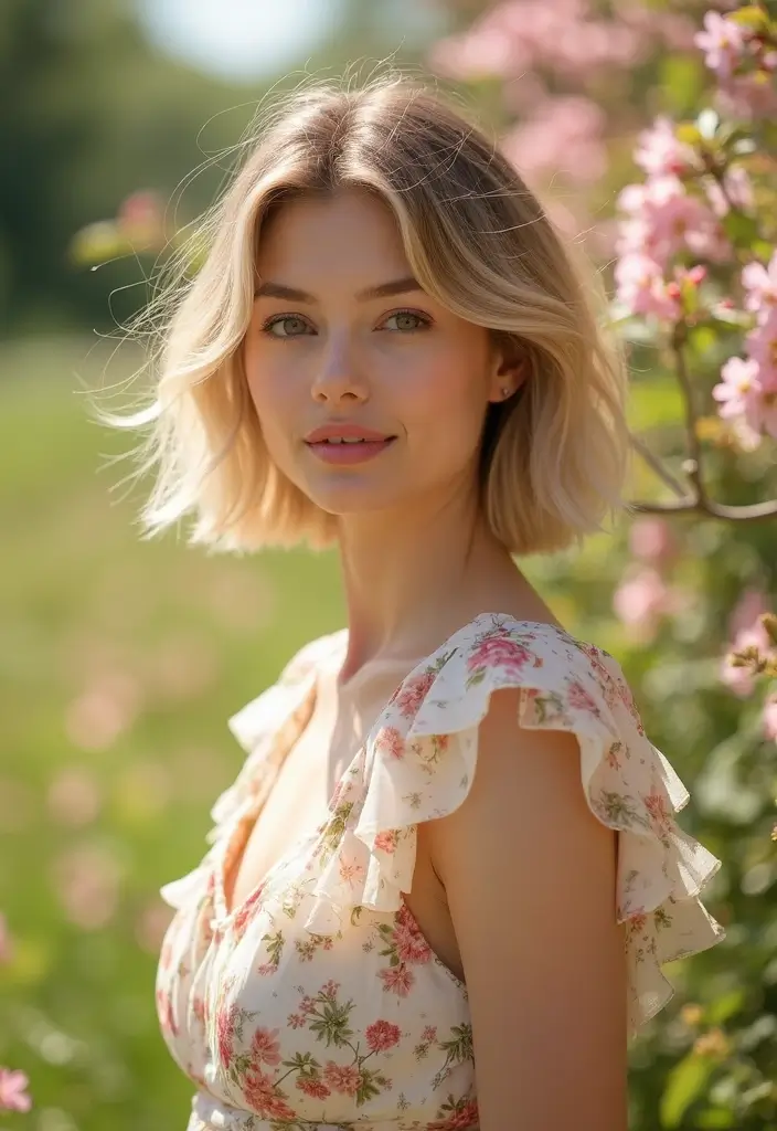 28 Inverted Bob Haircut Styles That Turn Heads Everywhere 17 28 Inverted Bob Haircut Styles That Turn Heads Everywhere - 18. Spring-Inspired Inverted Bob