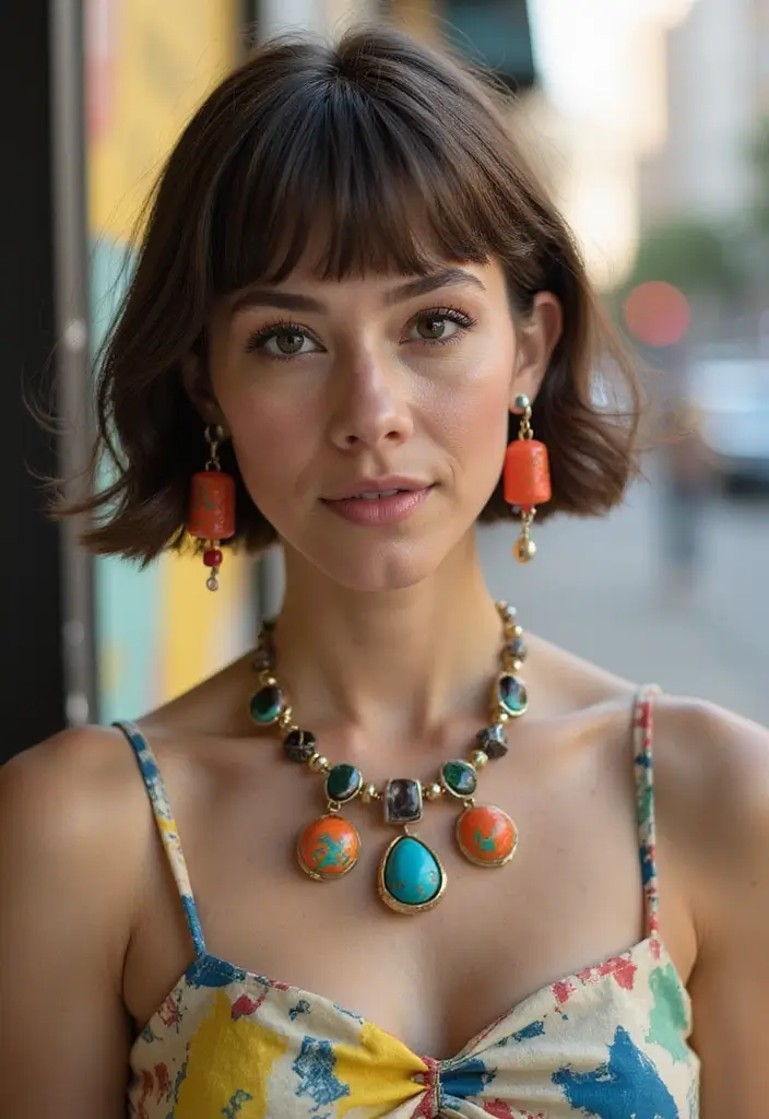 28 Inverted Bob Haircut Styles That Turn Heads Everywhere 27 28 Inverted Bob Haircut Styles That Turn Heads Everywhere - 28. Quirky Inverted Bob with Accessories