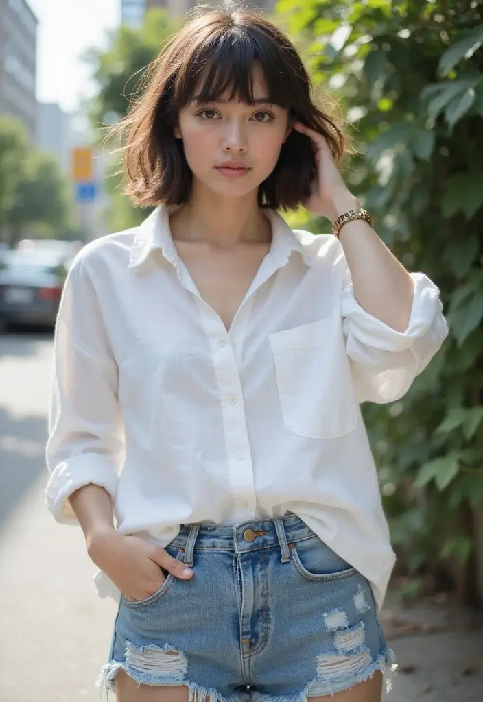 28 Inverted Bob Haircut Styles That Turn Heads Everywhere 3 28 Inverted Bob Haircut Styles That Turn Heads Everywhere - 4. Messy Bob with Bangs