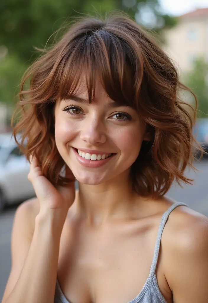 28 Shoulder Length Blonde Hair Looks That Stay Glamorous 25 28 Shoulder Length Blonde Hair Looks That Stay Glamorous - 25. Textured Bob with a Bang