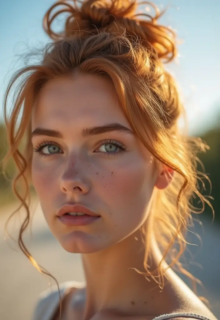 28 Stunning Strawberry Blonde Hair Shades That Shine Bright 24 28 Stunning Strawberry Blonde Hair Shades That Shine Bright - 24. Messy Bun with Strawberry Blonde