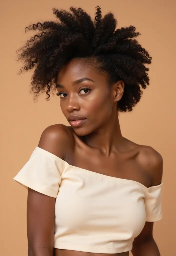 29 Black Hair with Caramel Highlights Ideas That Shine Naturally - 16. Caramel Highlights with a Twist Out