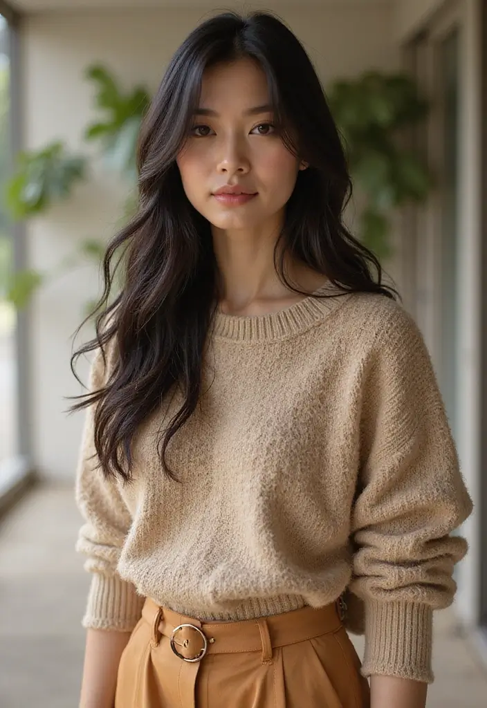 29 Black Hair with Caramel Highlights Ideas That Shine Naturally - 7. Textured Layers with Caramel Highlights