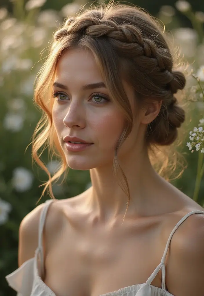 29 Hairstyles for Thin Curly Hair That Add Bounce & Shape 15 29 Hairstyles for Thin Curly Hair That Add Bounce & Shape - 15. Crown Braid