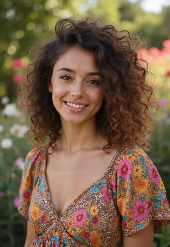 29 Hairstyles for Thin Curly Hair That Add Bounce & Shape 5 29 Hairstyles for Thin Curly Hair That Add Bounce & Shape - 5. Half-Up Half-Down Curls
