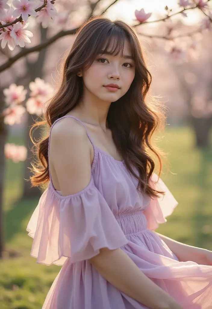 29 Medium Length Haircuts with Bangs That Stay Timeless 18 29 Medium Length Haircuts with Bangs That Stay Timeless - 18. Long Layered Cut with Wispy Bangs