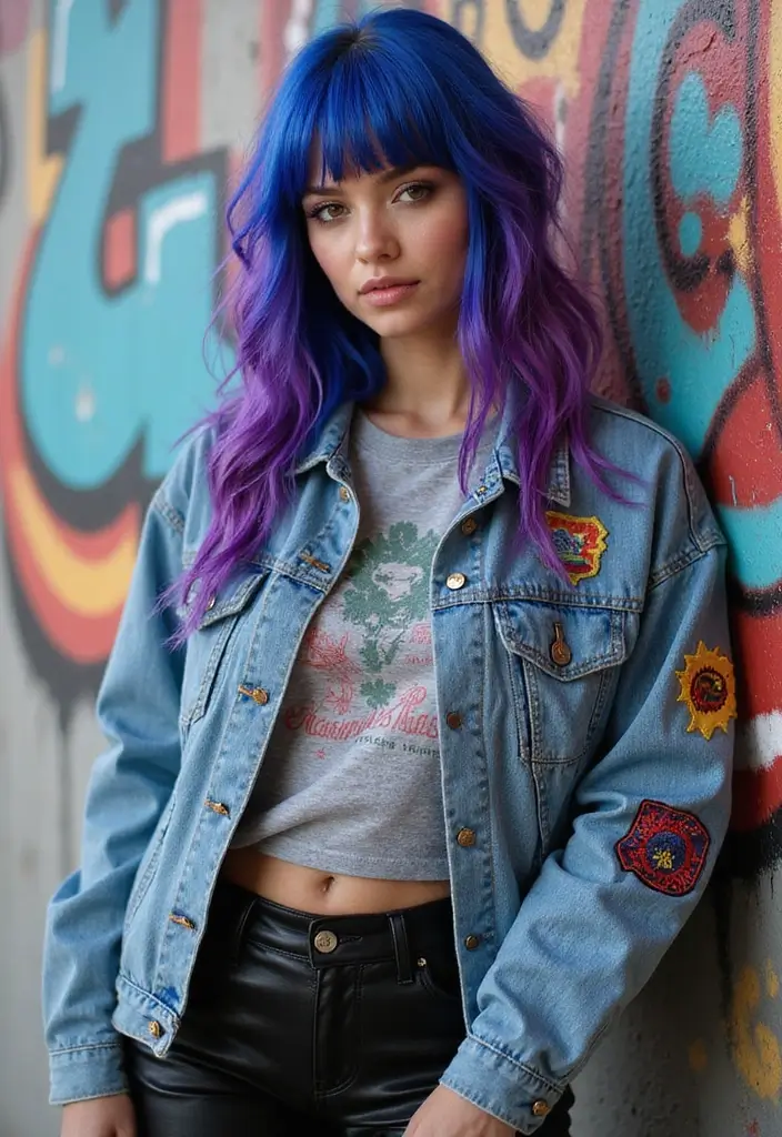 29 Medium Length Haircuts with Bangs That Stay Timeless 24 29 Medium Length Haircuts with Bangs That Stay Timeless - 24. Bold Color with Straight Bangs