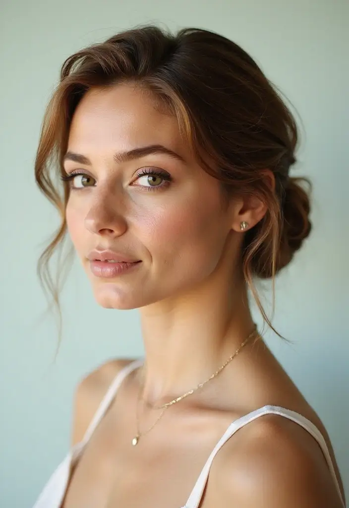 29 Super Chic Hairstyles for Long Faces That Break Up the Length - 11. Loose French Twist