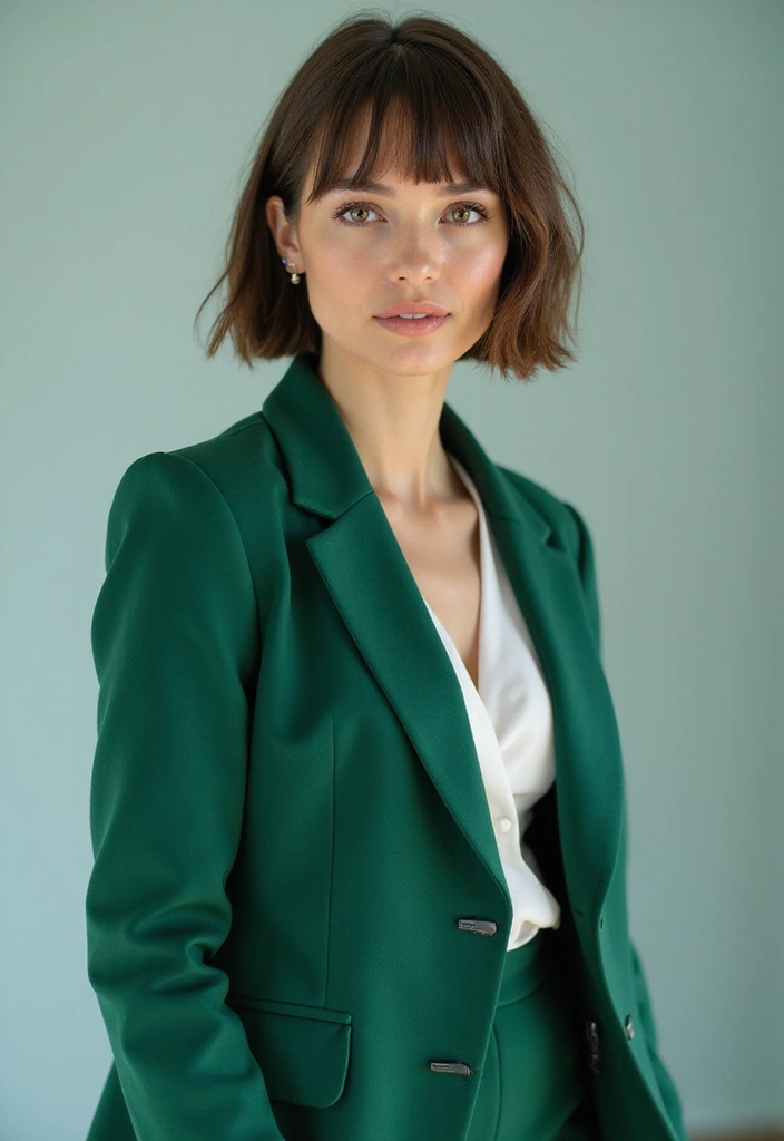30 Bobs for Round Faces That Look Flattering & Fresh - 1. Angled Bob with Side Bangs