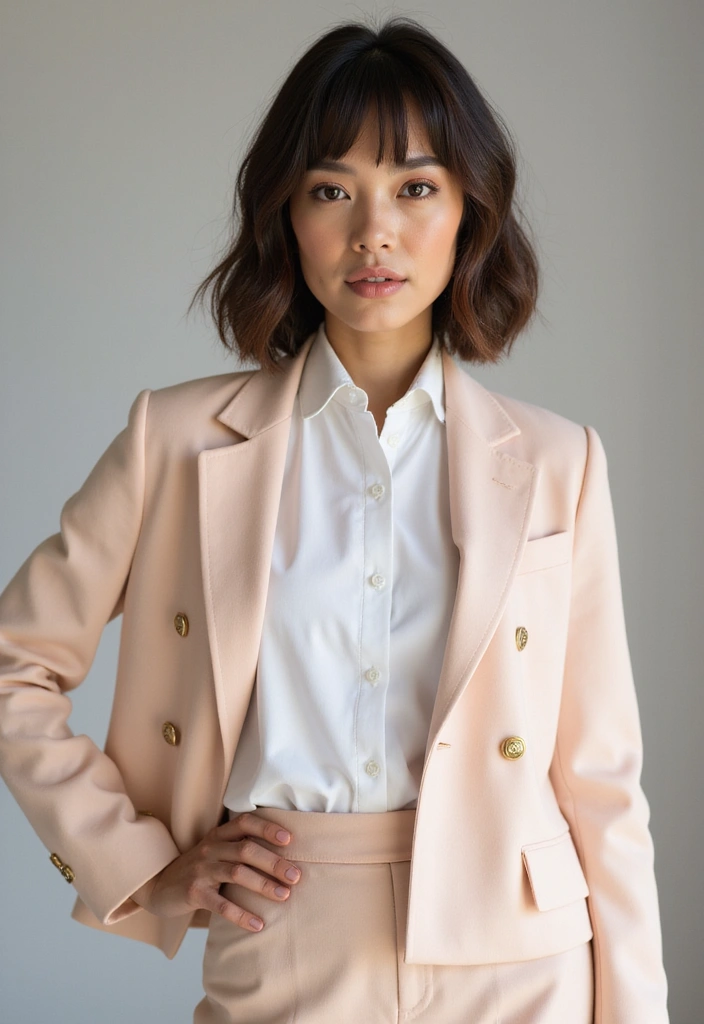 30 Bobs for Round Faces That Look Flattering & Fresh - 15. Side-Parted Bob with Wispy Bangs