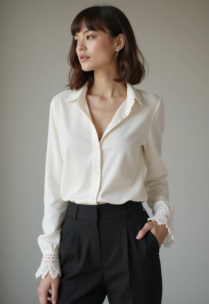 30 Bobs for Round Faces That Look Flattering & Fresh - 29. Sleek Side-Parted Bob with Long Bangs