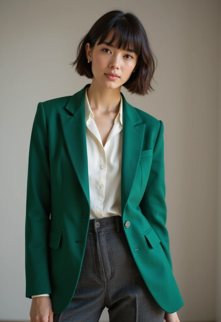 30 Bobs for Round Faces That Look Flattering & Fresh - 3. Blunt Bob with Curtain Bangs