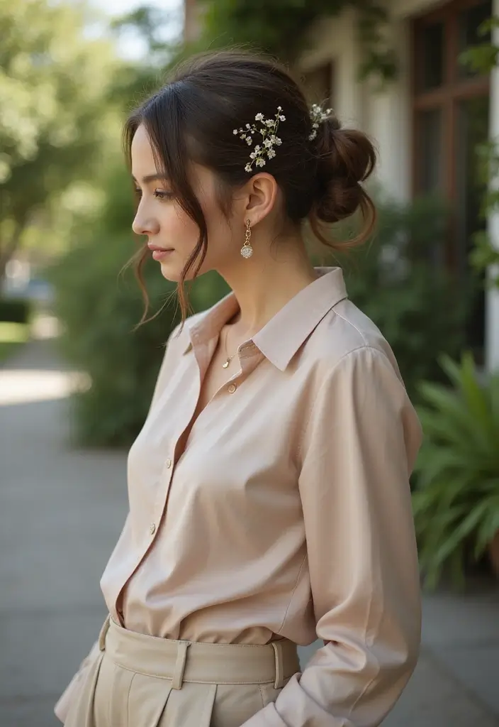 30 Easy Hairstyles for Short Hair That Save Time Daily 18 30 Easy Hairstyles for Short Hair That Save Time Daily - 18. Messy Chignon