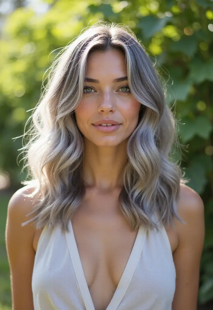 30 Gorgeous Hairstyles for Gray Hair That Look Fresh and Modern - 20. Layered Waves