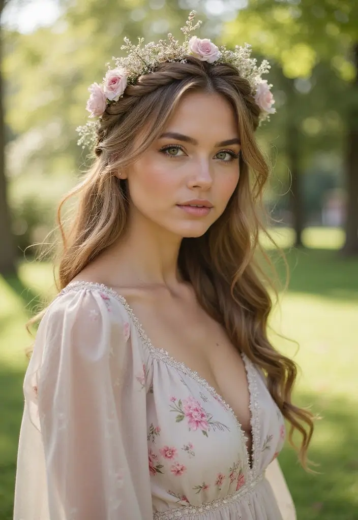 30 Hairstyles for Oval Face That Suit Any Occasion 2 30 Hairstyles for Oval Face That Suit Any Occasion - 2. Braided Crown