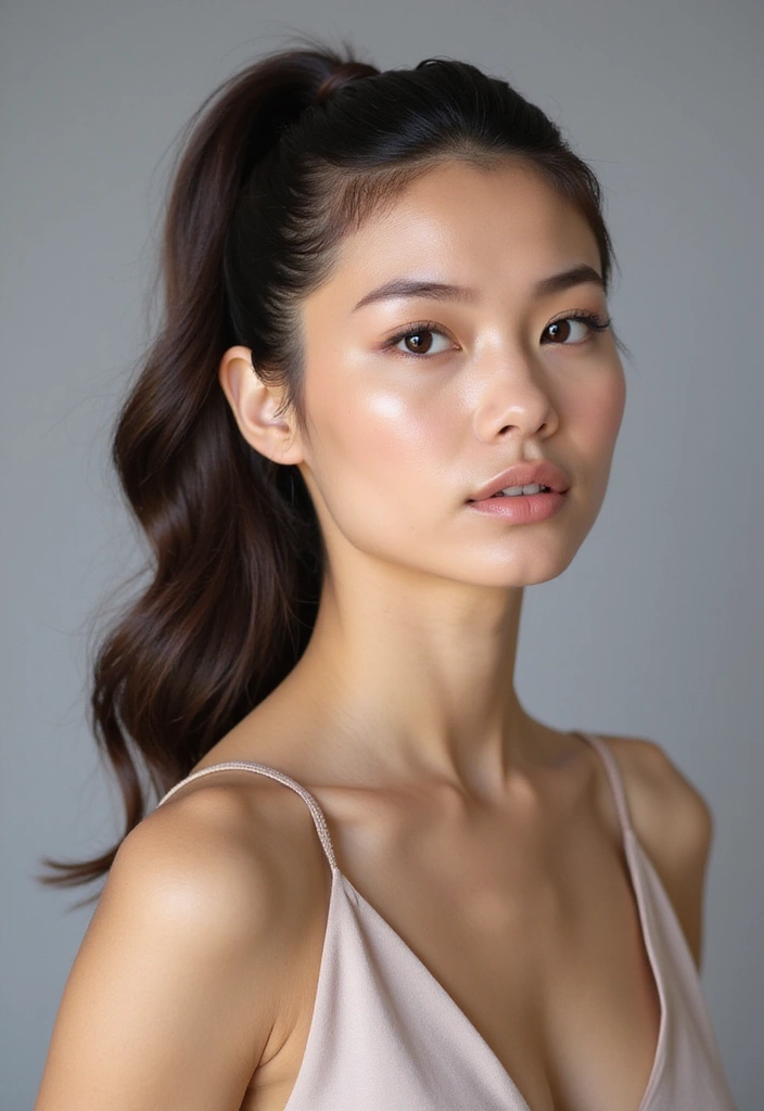 30 Hairstyles for Thick Wavy Hair That Look Absolutely Magnetizing 7 30 Hairstyles for Thick Wavy Hair That Look Absolutely Magnetizing - 7. Slicked-Back High Ponytail