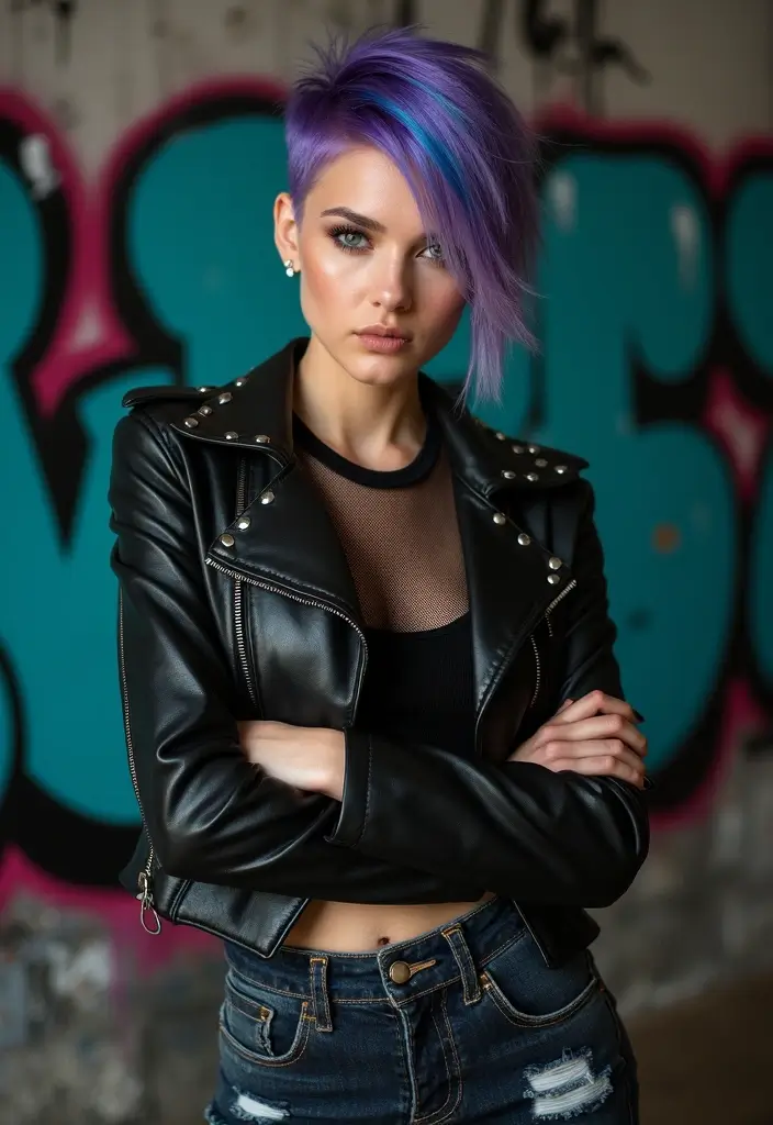 30 Pixie Cuts for Thin Hair That Add Volume Effortlessly - 19. The Edgy Pixie with Color