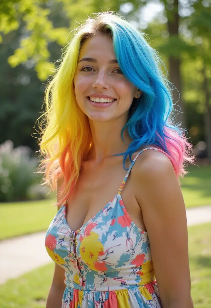 30 Simply Cute Haircuts for Girls That Put You Center Stage 16 30 Simply Cute Haircuts for Girls That Put You Center Stage - 16. Fun Color-Blocked Hair