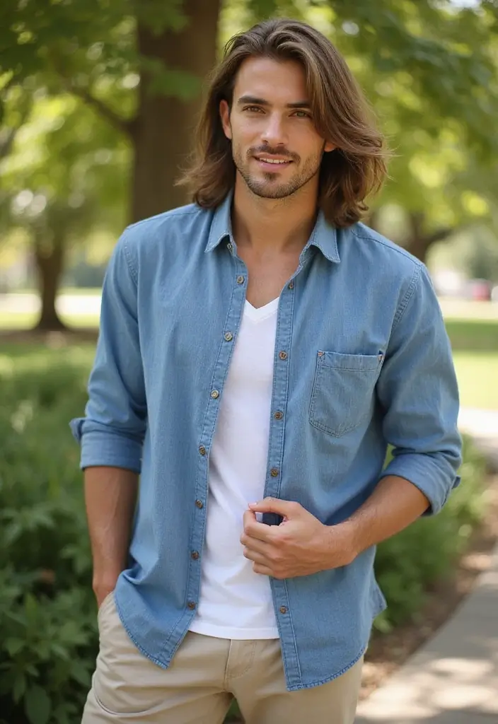 30 Stately Long Hairstyles for Men to Sport with Dignity and Style 24 30 Stately Long Hairstyles for Men to Sport with Dignity and Style - 24. The Long Cascading Layers