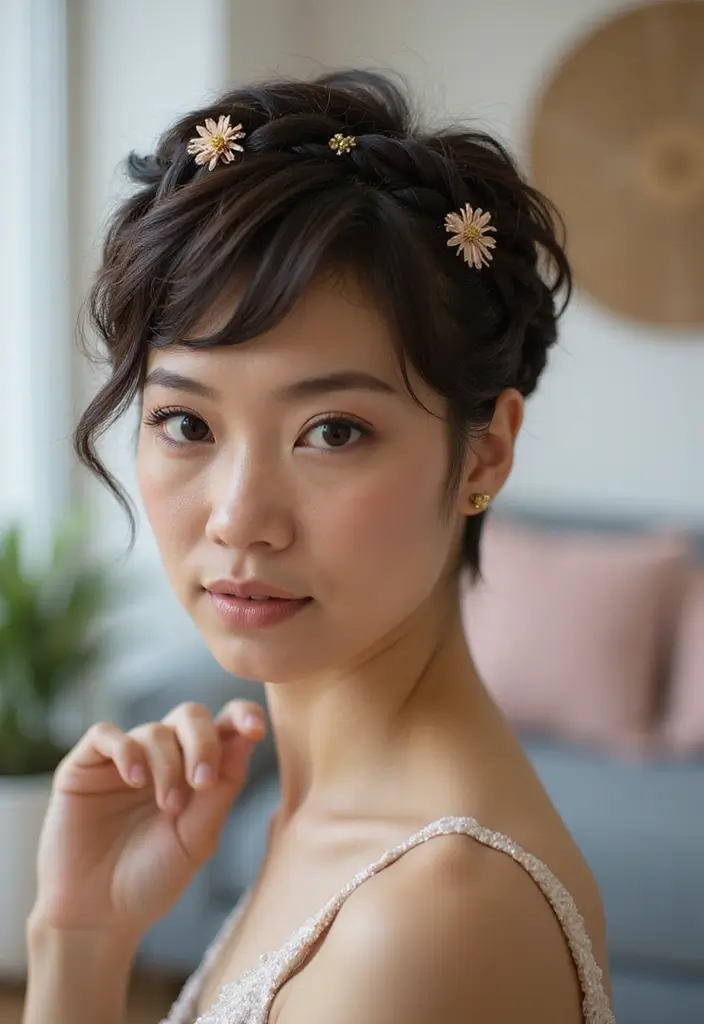 30 Super Cute Short Hairstyles for Round Faces That Flatter Instantly 25 30 Super Cute Short Hairstyles for Round Faces That Flatter Instantly - 25. Braided Pixie
