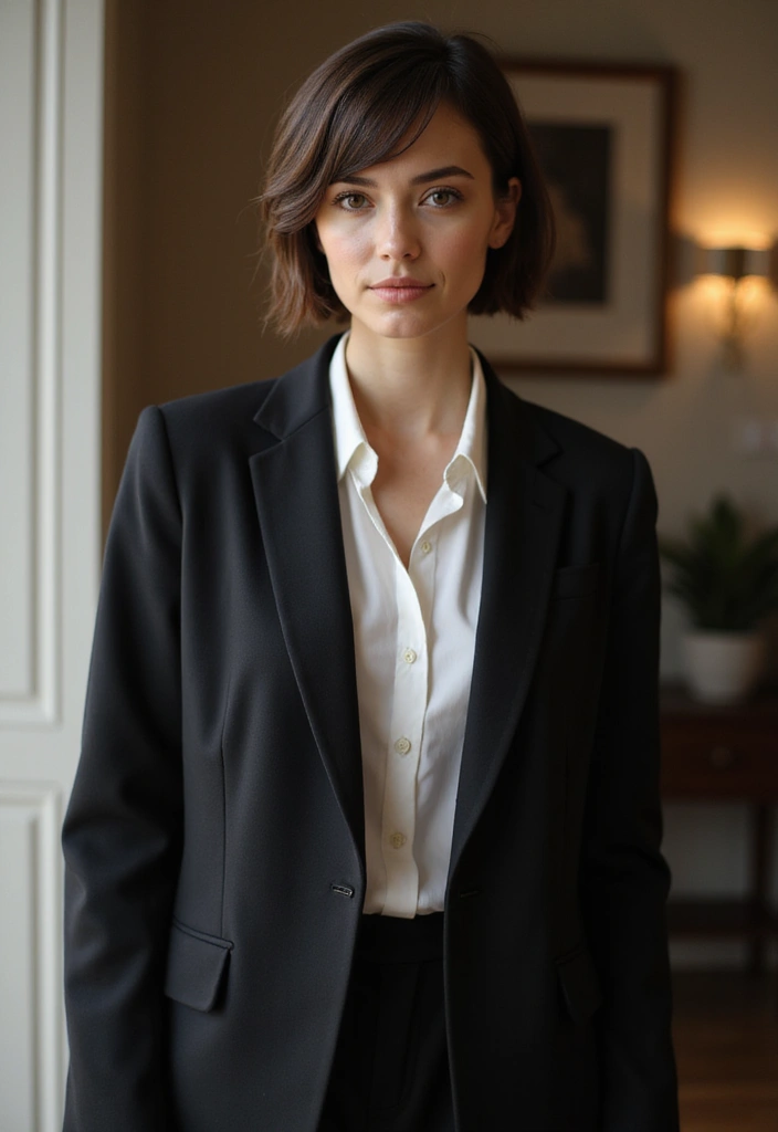 30 Super Cute Short Hairstyles for Round Faces That Flatter Instantly 27 30 Super Cute Short Hairstyles for Round Faces That Flatter Instantly - 27. Polished Pixie with Side Part