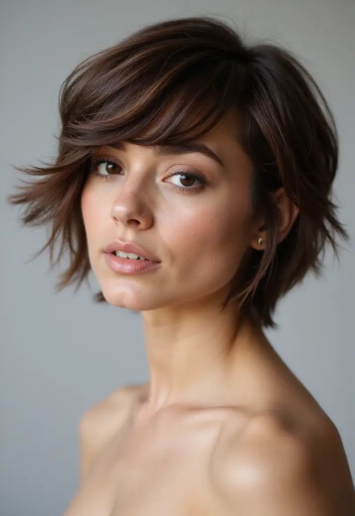 30 Super Cute Short Hairstyles for Round Faces That Flatter Instantly 5 30 Super Cute Short Hairstyles for Round Faces That Flatter Instantly - 5. Textured Shag