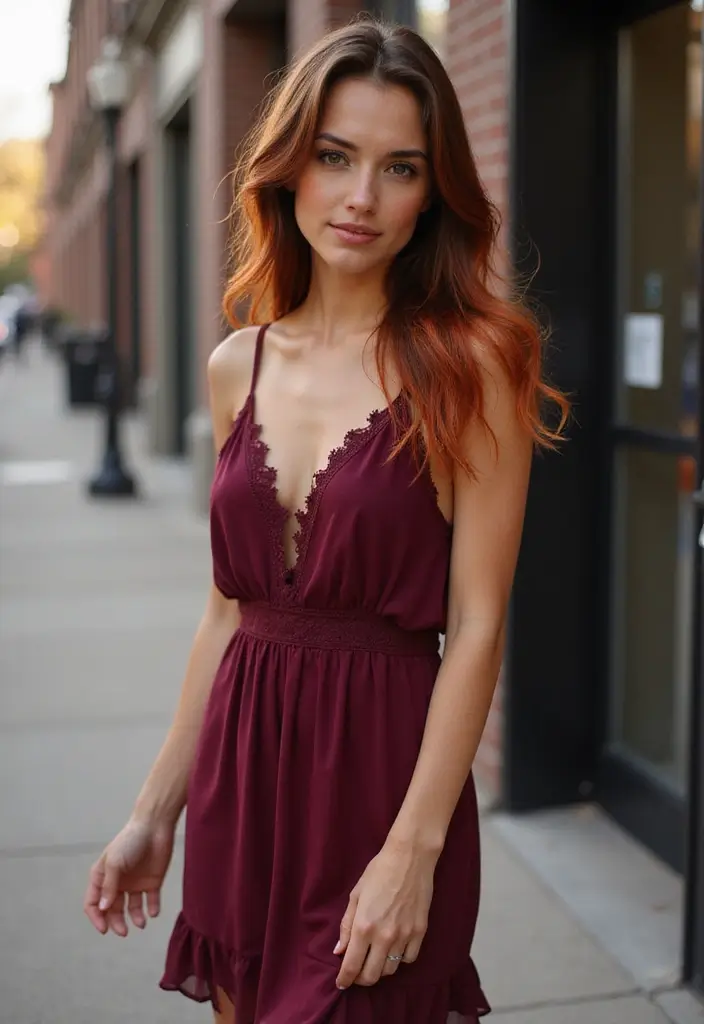 30+ Trendiest Light Brown Hair with Highlights Ideas You Must See 25 30+ Trendiest Light Brown Hair with Highlights Ideas You Must See - 25. Light Brown with Fiery Red Highlights