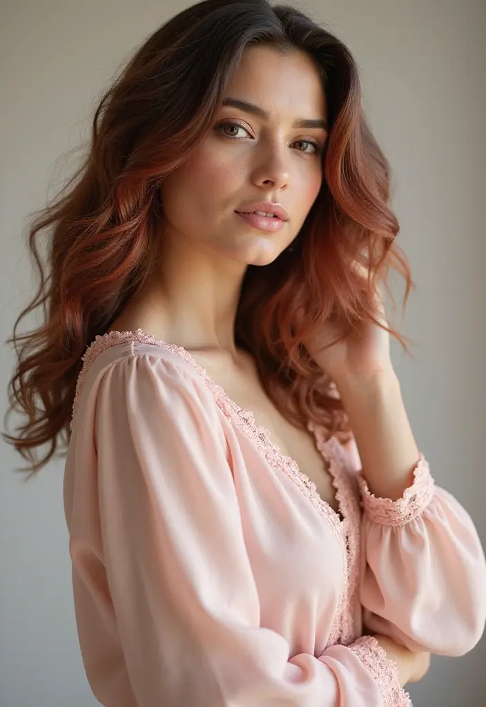 30+ Trendiest Light Brown Hair with Highlights Ideas You Must See 7 30+ Trendiest Light Brown Hair with Highlights Ideas You Must See - 7. Rich Cherry Highlights