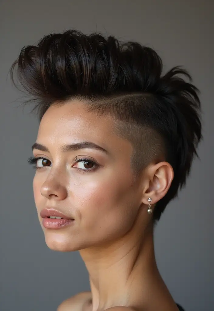 30 Women’s Undercut Hairstyles That Make a Bold Statement 11 30 Women’s Undercut Hairstyles That Make a Bold Statement - 11. Mohawk Undercut