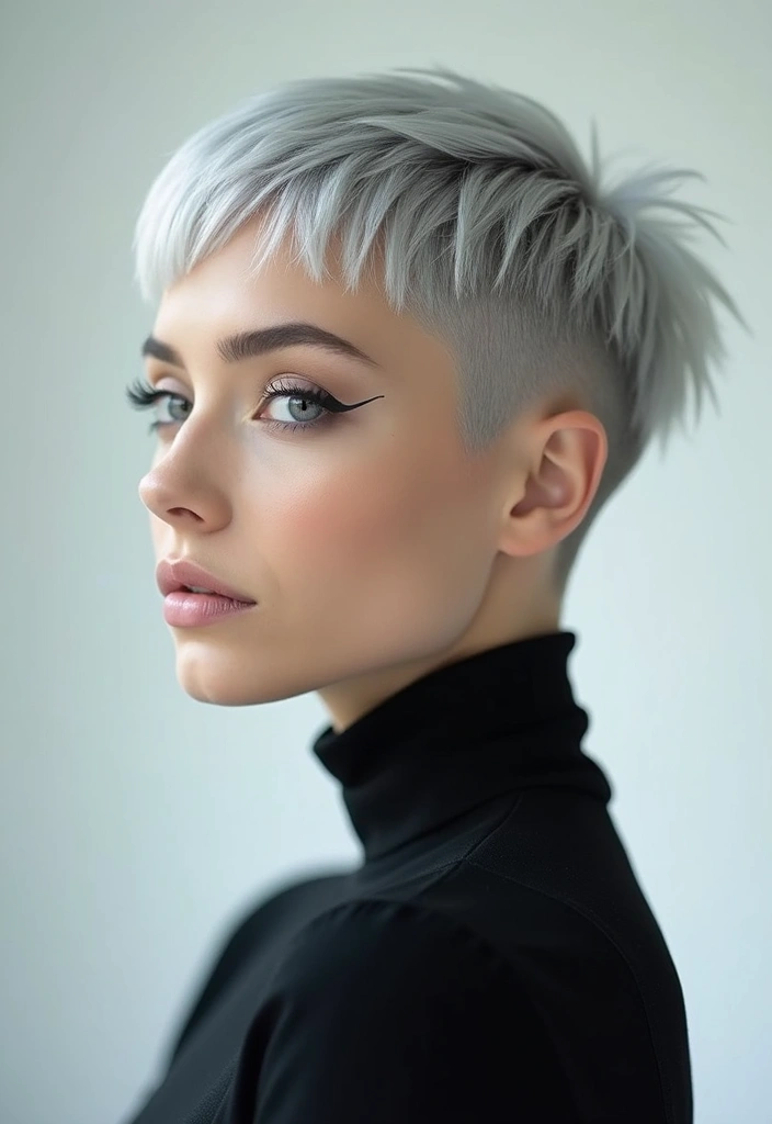 30 Women’s Undercut Hairstyles That Make a Bold Statement 16 30 Women’s Undercut Hairstyles That Make a Bold Statement - 16. Futuristic Silver Undercut