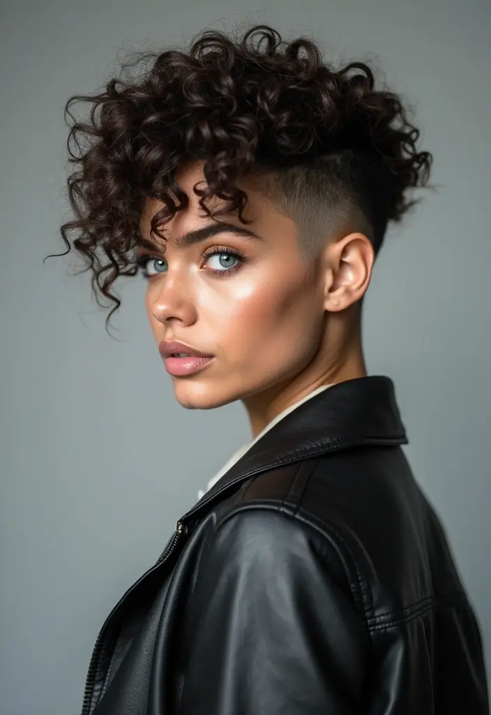 30 Women’s Undercut Hairstyles That Make a Bold Statement 17 30 Women’s Undercut Hairstyles That Make a Bold Statement - 17. Curly Top Undercut