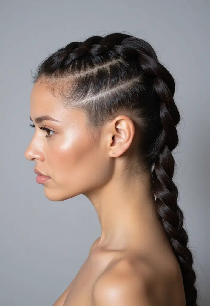 30 Women’s Undercut Hairstyles That Make a Bold Statement 18 30 Women’s Undercut Hairstyles That Make a Bold Statement - 18. Half-Braided Undercut