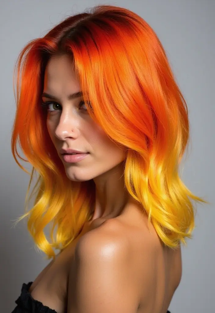30 Women’s Undercut Hairstyles That Make a Bold Statement 22 30 Women’s Undercut Hairstyles That Make a Bold Statement - 22. Bold Orange Ombre