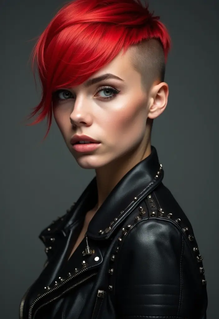 30 Women’s Undercut Hairstyles That Make a Bold Statement 7 30 Women’s Undercut Hairstyles That Make a Bold Statement - 7. Fiery Red Undercut
