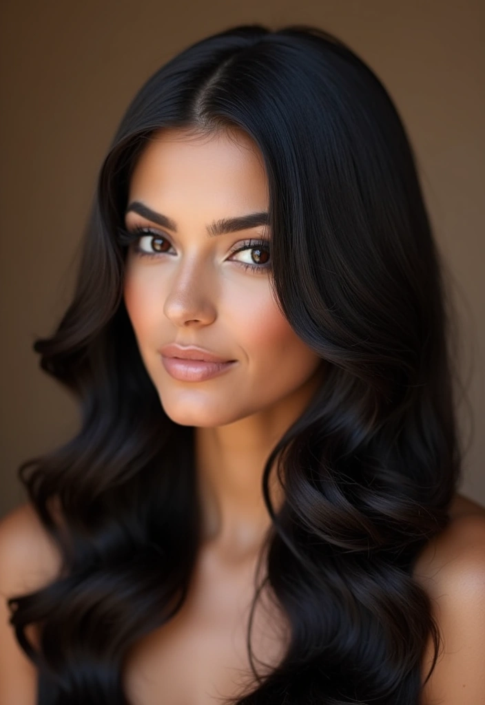 25 Black Hair with Highlights Ideas That Add Subtle Dimension 13 25 Black Hair with Highlights Ideas That Add Subtle Dimension - 11. Deep Espresso Lowlights