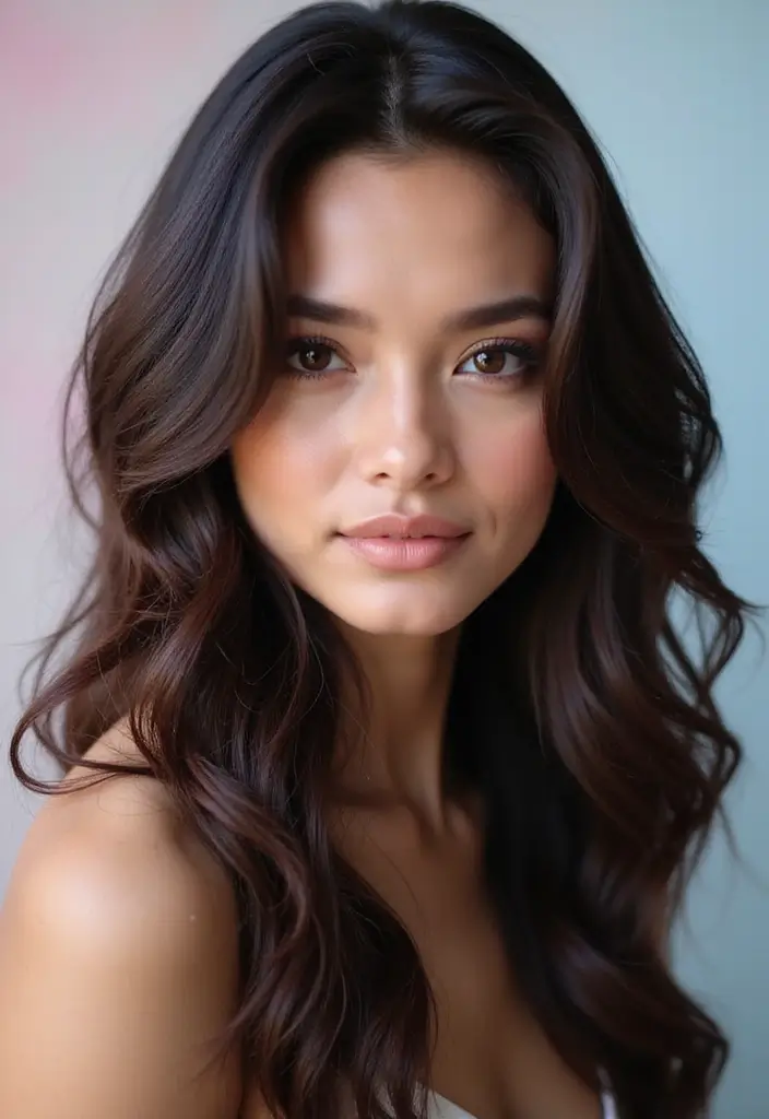 25 Black Hair with Highlights Ideas That Add Subtle Dimension 6 25 Black Hair with Highlights Ideas That Add Subtle Dimension - 6. Chocolate Brown Highlights