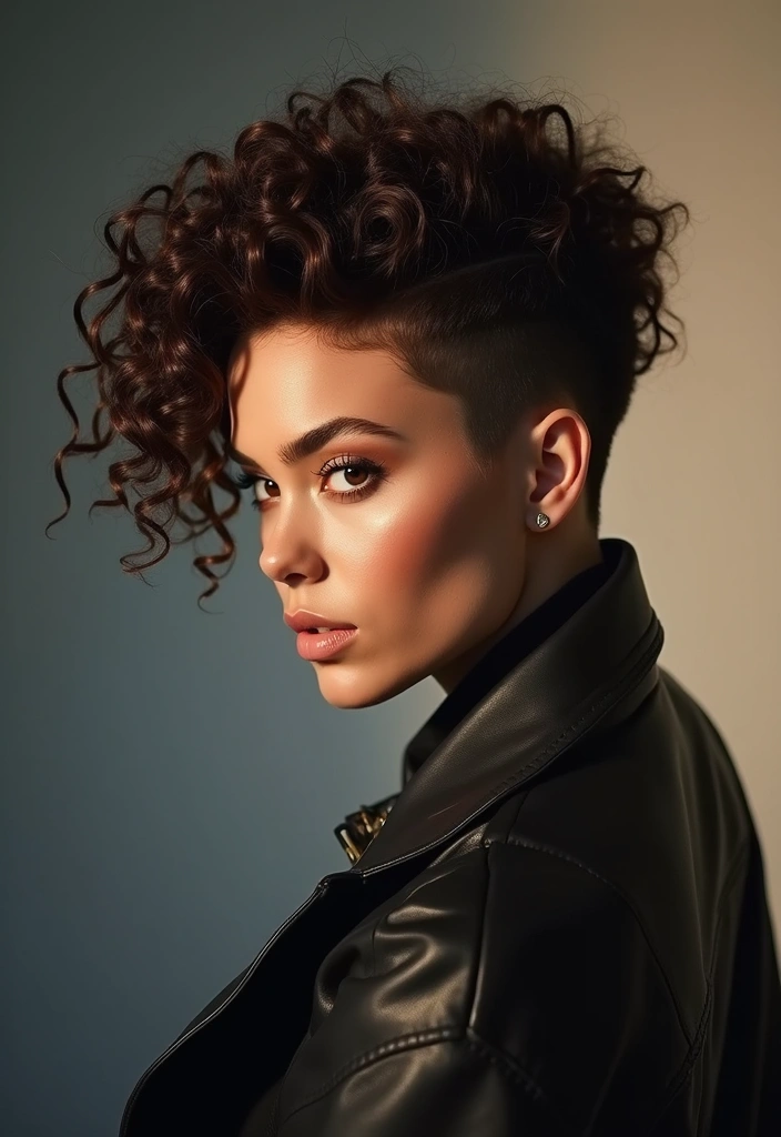 25 Edgy Short Choppy Haircuts You’ll Fall In Love With 14 25 Edgy Short Choppy Haircuts You’ll Fall In Love With - 12. Curly Faux Hawk