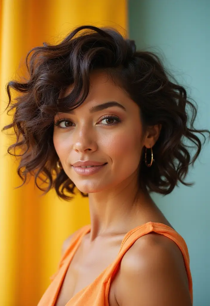 25 Edgy Short Choppy Haircuts You’ll Fall In Love With 18 25 Edgy Short Choppy Haircuts You’ll Fall In Love With - 16. Curly Faux Bob