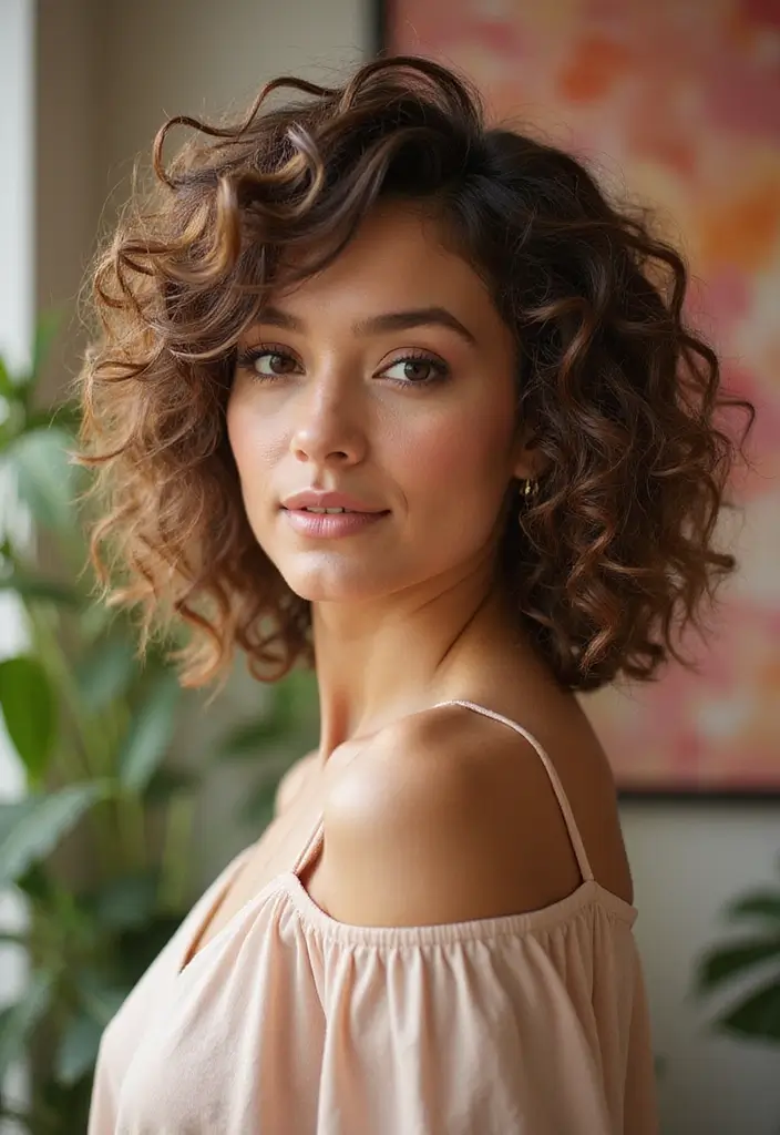 25 Edgy Short Choppy Haircuts You’ll Fall In Love With 19 25 Edgy Short Choppy Haircuts You’ll Fall In Love With - 17. Layered Curly Cut with Highlights