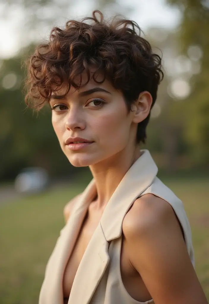 25 Edgy Short Choppy Haircuts You’ll Fall In Love With 3 25 Edgy Short Choppy Haircuts You’ll Fall In Love With - 3. The Shaggy Curly Pixie