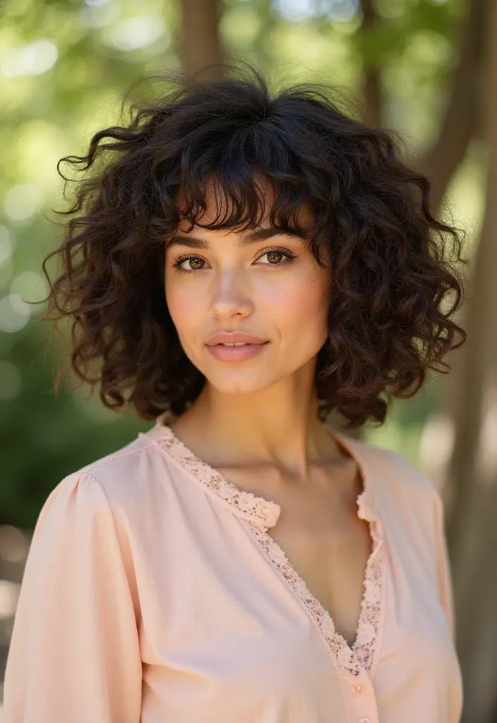 25 Gorgeous Fringe Hairstyles To Instantly Refresh Your Look - 1. Classic Curly Bangs