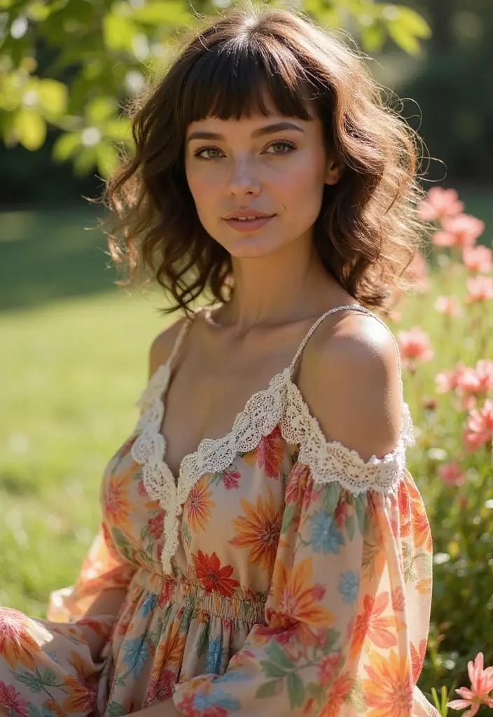 25 Gorgeous Fringe Hairstyles To Instantly Refresh Your Look - 7. Blunt Bangs with Curls