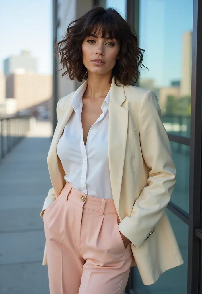 25 Gorgeous Fringe Hairstyles To Instantly Refresh Your Look - 8. Curly Bob with Fringe
