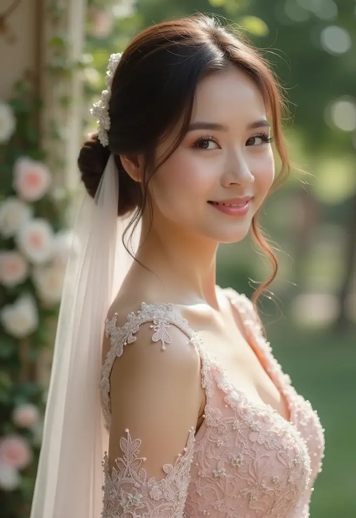 25 Ravishing Mother Of The Bride Hairstyles To Steal The Show 5 25 Ravishing Mother Of The Bride Hairstyles To Steal The Show - 5. Classic Updo with Veil