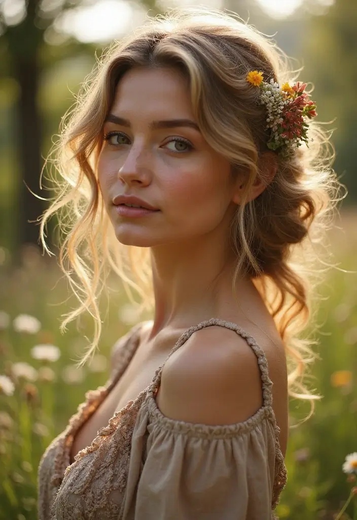 25 Short Wedding Hairstyles That Will Make You Say WOW 13 25 Short Wedding Hairstyles That Will Make You Say WOW - 11. Bohemian Wave Updo