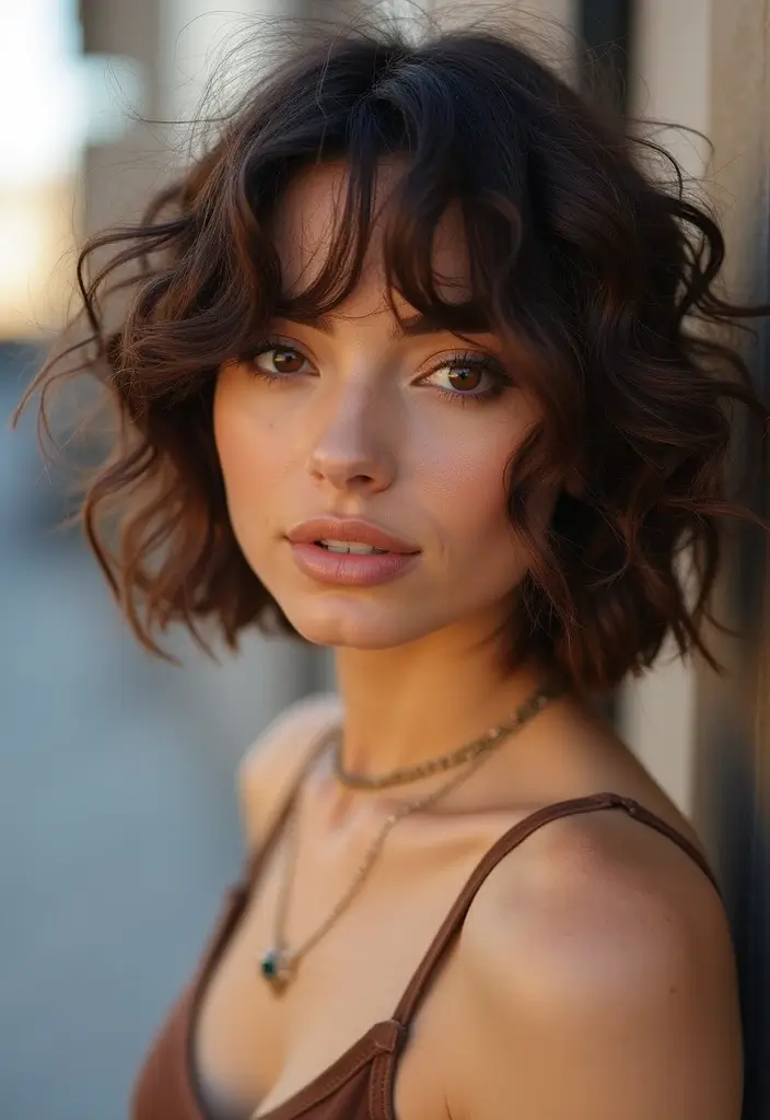 25 Short Wedding Hairstyles That Will Make You Say WOW 18 25 Short Wedding Hairstyles That Will Make You Say WOW - 16. Layered Curly Bob